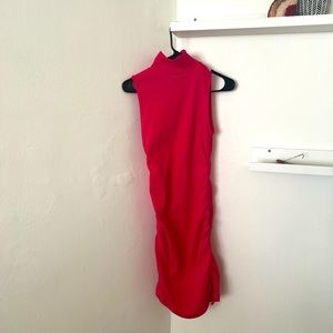 Nasty Gal Pink Ruched Dress